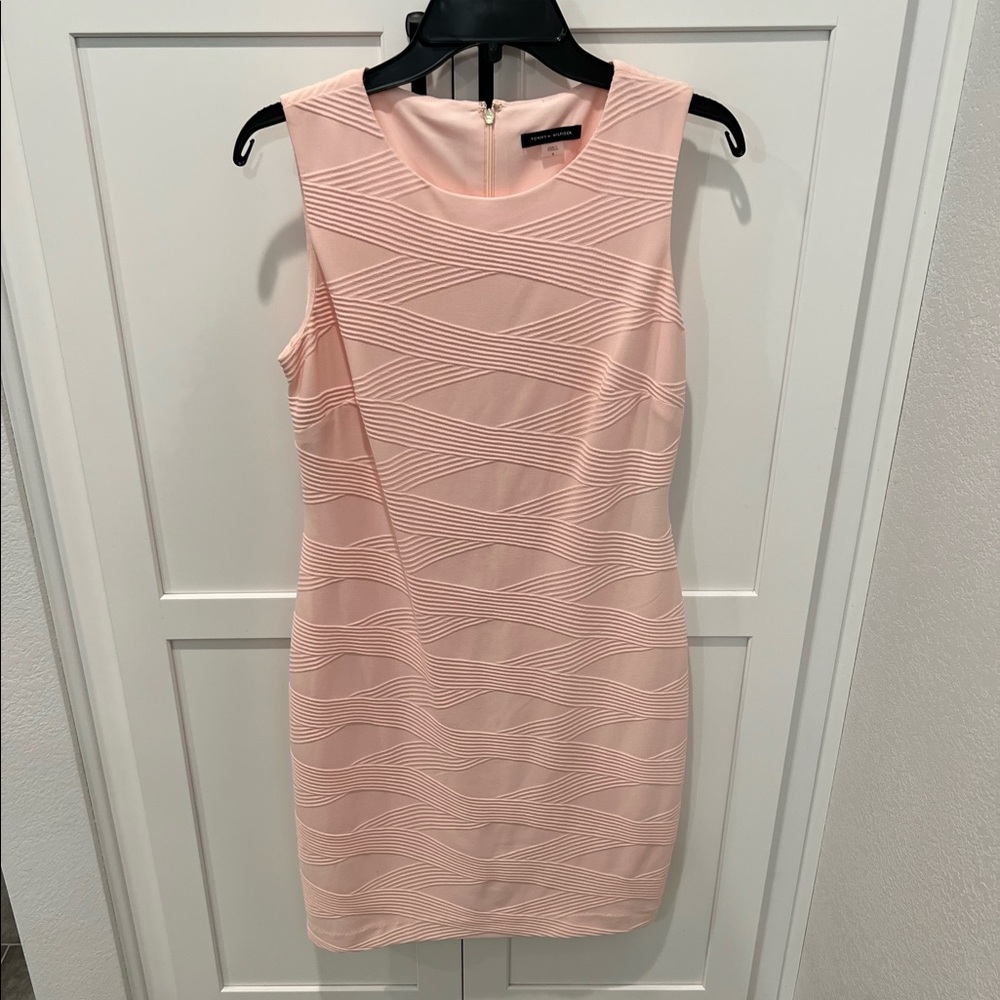 Pink textured dress